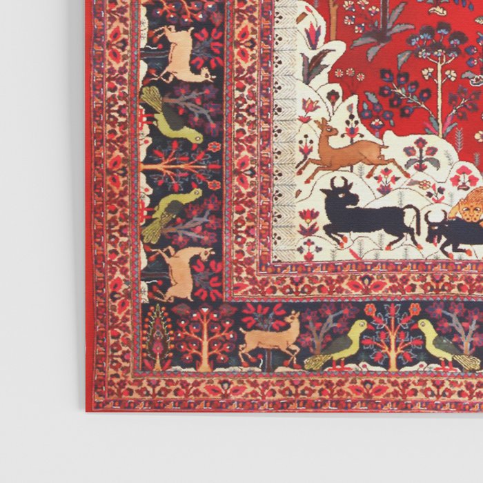 Tree of Life Beautiful Flower Garden Persian Khorassan Rug Print Poster Gallery Image 3