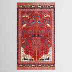 Tree of Life Beautiful Flower Garden Persian Khorassan Rug Print Tablecloth Gallery Image 2