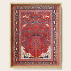 Tree of Life Beautiful Flower Garden Persian Khorassan Rug Print Serving Tray Gallery Image 1