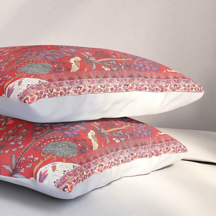 Tree of Life Beautiful Flower Garden Persian Khorassan Rug Print Pillow Sham Gallery Image 3