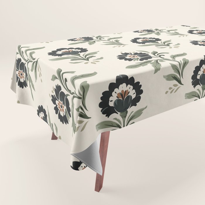 Elegant Vintage Floral Pattern Tablecloth Gallery Image 1