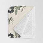 Elegant Vintage Floral Pattern Throw Blanket Gallery Image 3