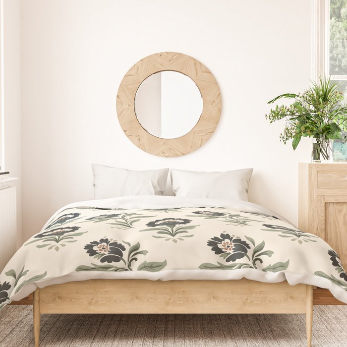 Elegant Vintage Floral Pattern Duvet Cover Gallery Image 3