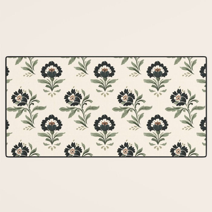 Elegant Vintage Floral Pattern Desk Mat Gallery Image 3