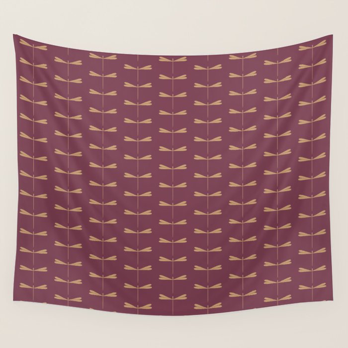 Dragonfly Pattern XIII Mauve Wall Tapestry Gallery Image 4