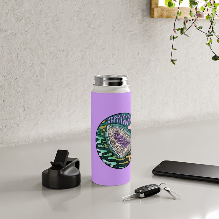 Capricorn Crystal Water Bottle Gallery Image 4