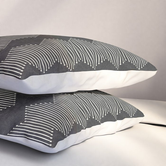 mudcloth diamonds - onyx Pillow Sham Gallery Image 3