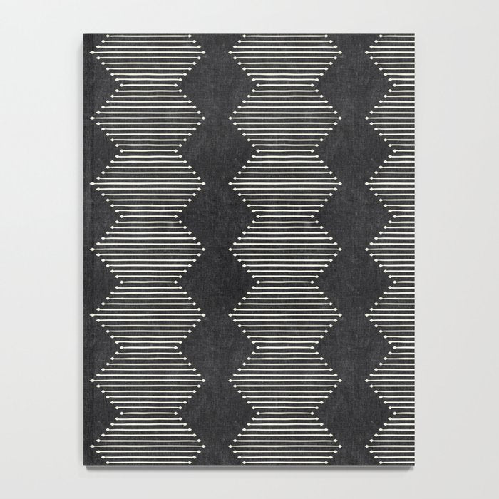 mudcloth diamonds - onyx Notebook Gallery Image 4