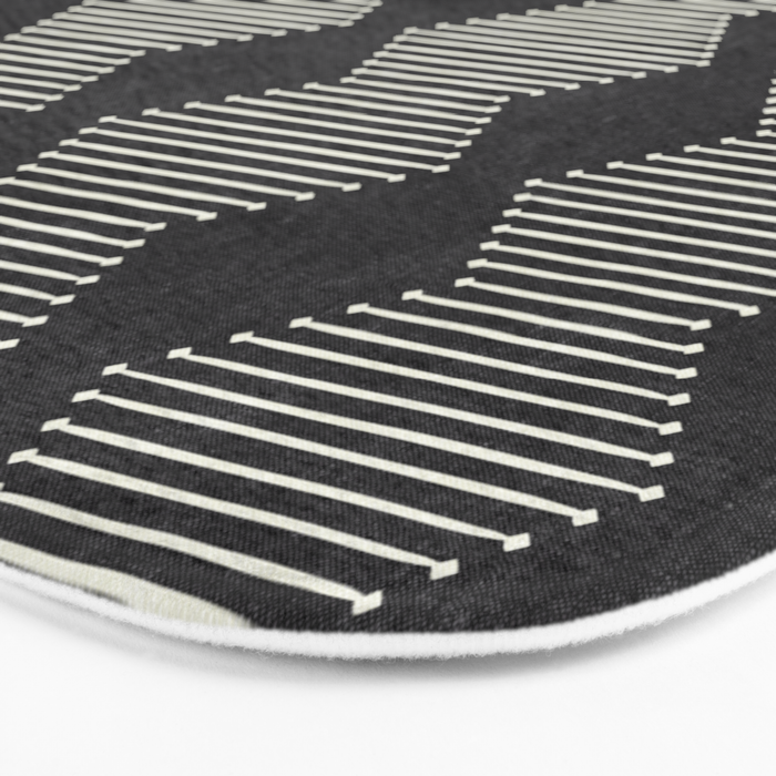 mudcloth diamonds - onyx Bath Mat Gallery Image 3