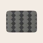 mudcloth diamonds - onyx Bath Mat Gallery Image 1