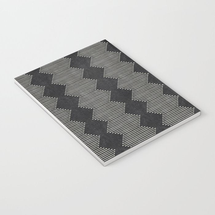 mudcloth diamonds - onyx Notebook Gallery Image 3