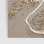 Taupe marble and gold abstract Poster Gallery Image 3