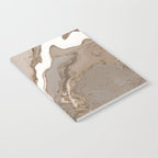 Taupe marble and gold abstract Notebook Gallery Image 2