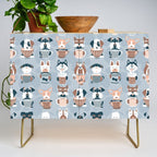 Doggie Coffee and Tea Time I // blue grey Credenza Gallery Image 1