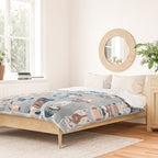 Doggie Coffee and Tea Time I // blue grey Duvet Cover Gallery Image 2