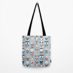 Doggie Coffee and Tea Time I // blue grey Tote Bag Gallery Image 2