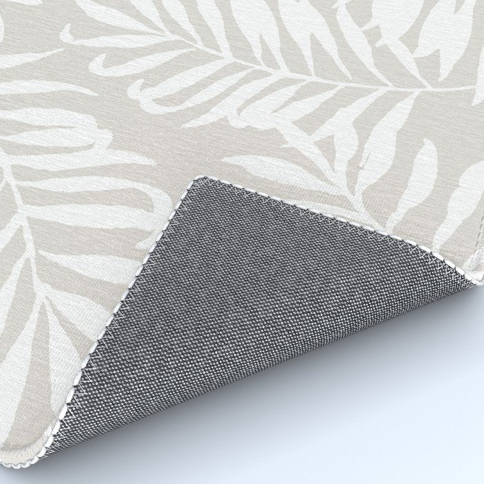 Tropical Palm Leaves - Palm Leaf Pattern - Sandy Beige Rug Gallery Image 4