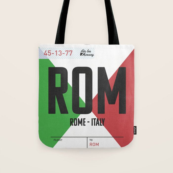 Rome Luggage Tag Tote Bag Gallery Image 1