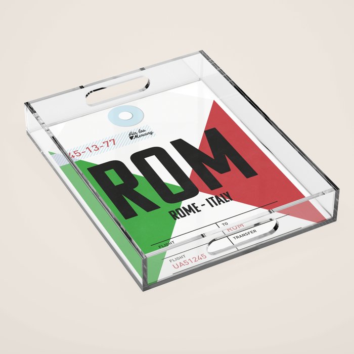 Rome Luggage Tag Acrylic Tray Gallery Image 1