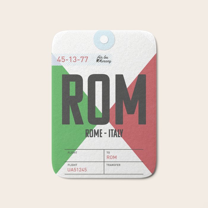 Rome Luggage Tag Bath Mat Gallery Image 1