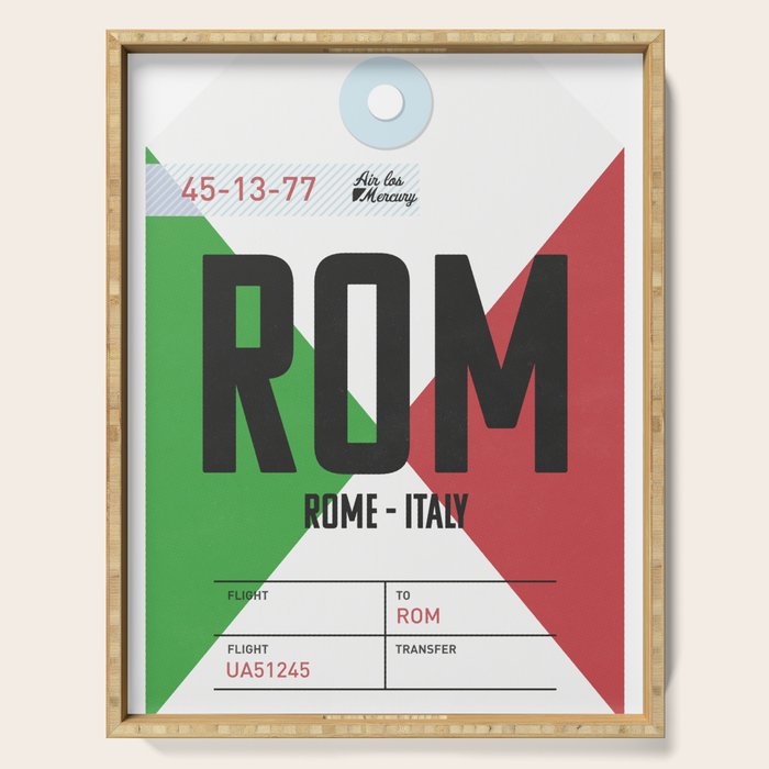 Rome Luggage Tag Serving Tray Gallery Image 1