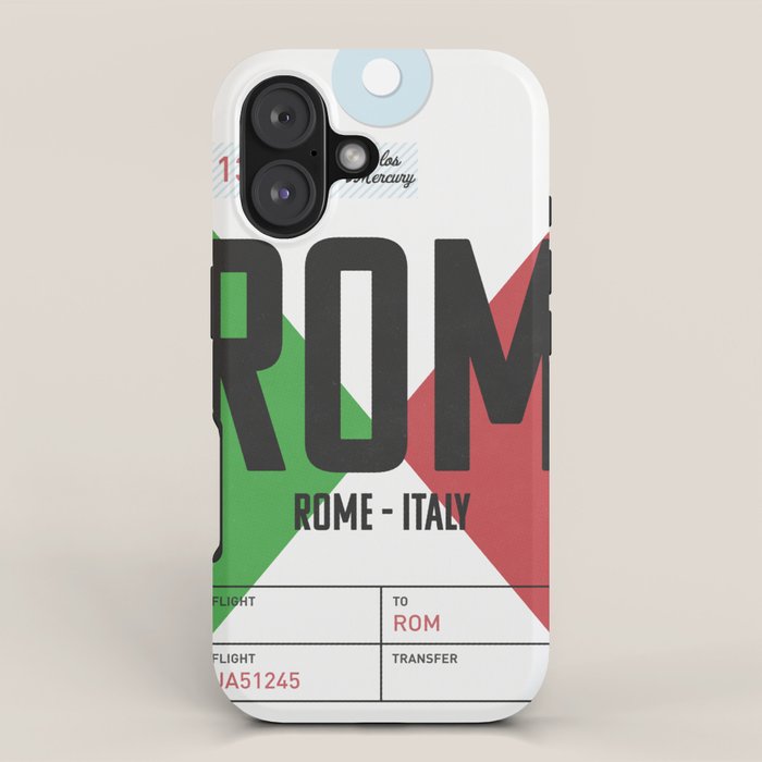 Rome Luggage Tag iPhone Case Gallery Image 1