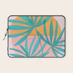 Teal and Pink Retro Sunset Palms Laptop Sleeve Gallery Image 1