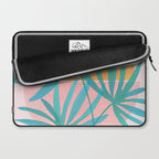 Teal and Pink Retro Sunset Palms Laptop Sleeve Gallery Image 2
