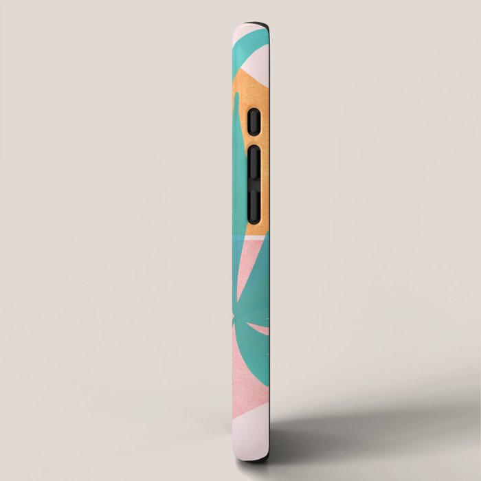 Teal and Pink Retro Sunset Palms iPhone Case Gallery Image 2