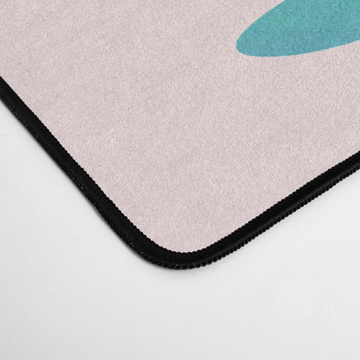 Teal and Pink Retro Sunset Palms Desk Mat Gallery Image 4