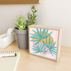 Teal and Pink Retro Sunset Palms Mini Art Print Gallery Image 2