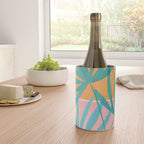 Teal and Pink Retro Sunset Palms Wine Chiller Gallery Image 4