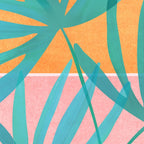 Teal and Pink Retro Sunset Palms Coffee Mug Gallery Image 2