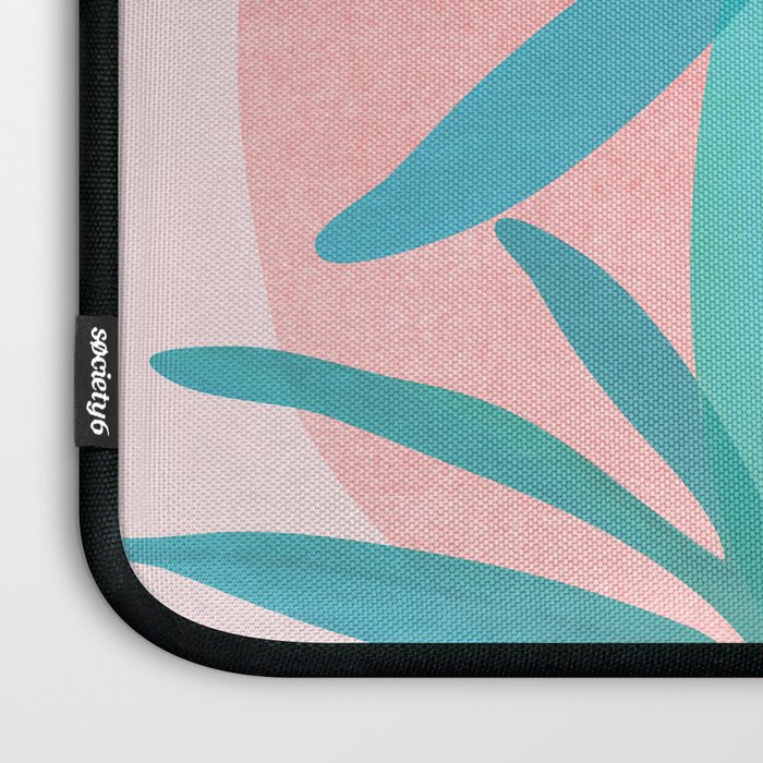 Teal and Pink Retro Sunset Palms Laptop Sleeve Gallery Image 3