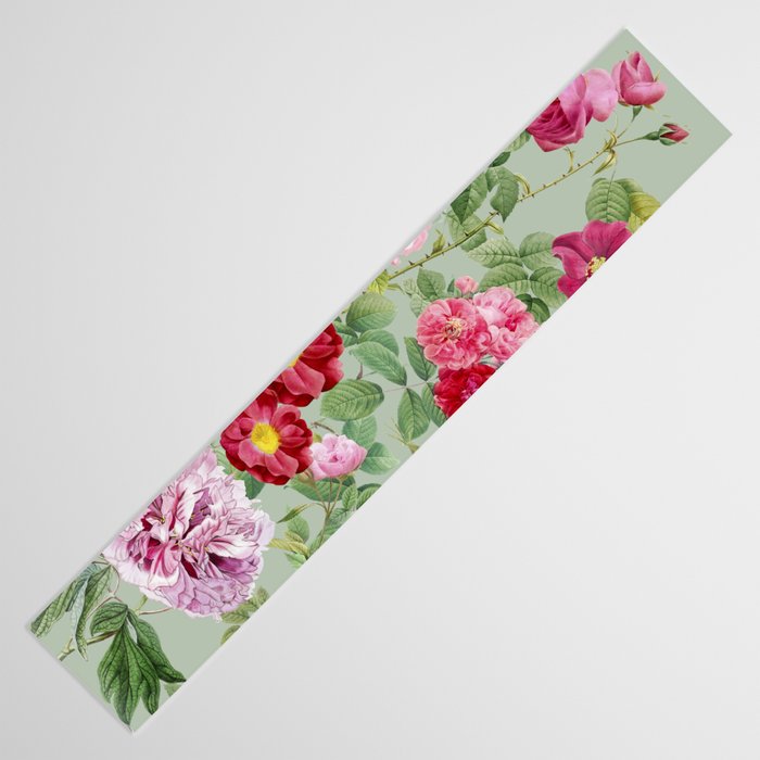 Pink Bloom Botanical Collage Table Runner Gallery Image 3