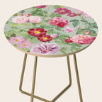 Pink Bloom Botanical Collage Side Table Gallery Image 2