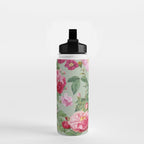 Pink Bloom Botanical Collage Water Bottle Gallery Image 2