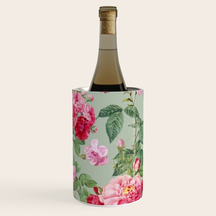 Pink Bloom Botanical Collage Wine Chiller Gallery Image 3