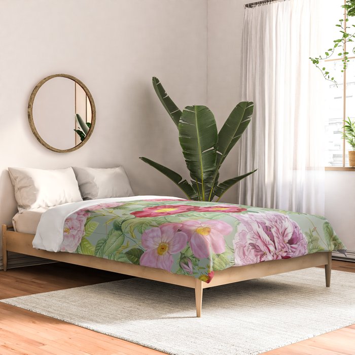 Pink Bloom Botanical Collage Comforter Gallery Image 2