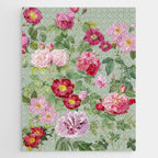 Pink Bloom Botanical Collage Jigsaw Puzzle Gallery Image 1