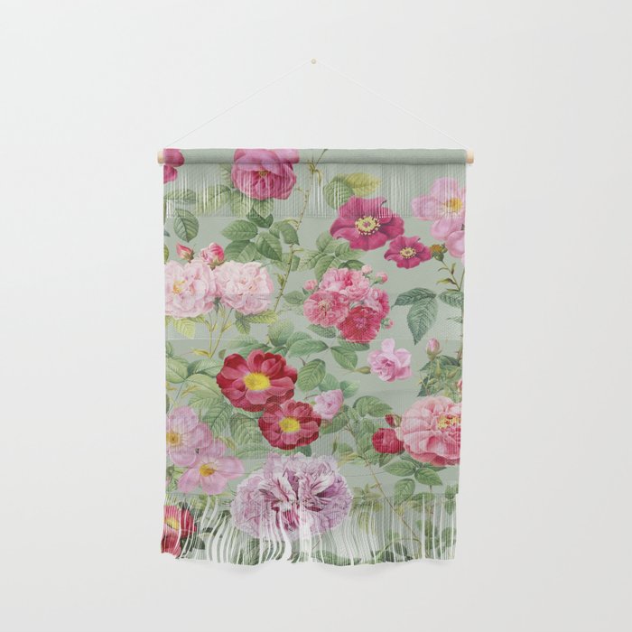 Pink Bloom Botanical Collage Wall Hanging Gallery Image 1
