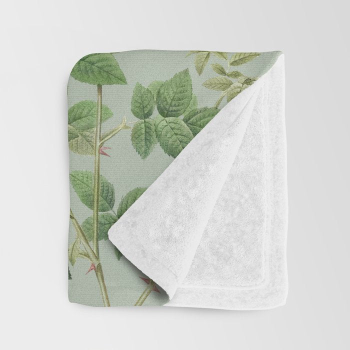 Pink Bloom Botanical Collage Throw Blanket Gallery Image 3