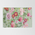 Pink Bloom Botanical Collage Rug Gallery Image 2