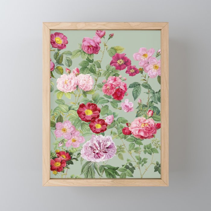 Pink Bloom Botanical Collage Mini Art Print Gallery Image 1