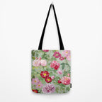 Pink Bloom Botanical Collage Tote Bag Gallery Image 2