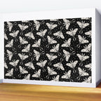 Luna Moth In Black and White Wall Mural Gallery Image 2