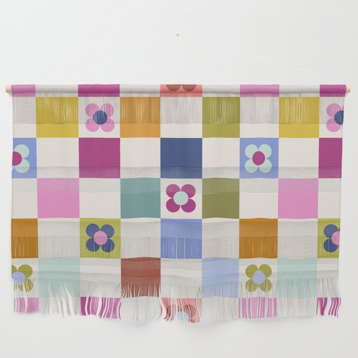 Check mate - retro floral Wall Hanging Gallery Image 1