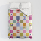 Check mate - retro floral Duvet Cover Gallery Image 6