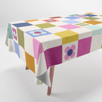 Check mate - retro floral Tablecloth Gallery Image 1