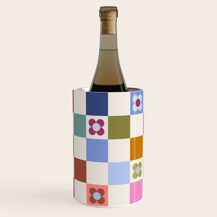 Check mate - retro floral Wine Chiller Gallery Image 1
